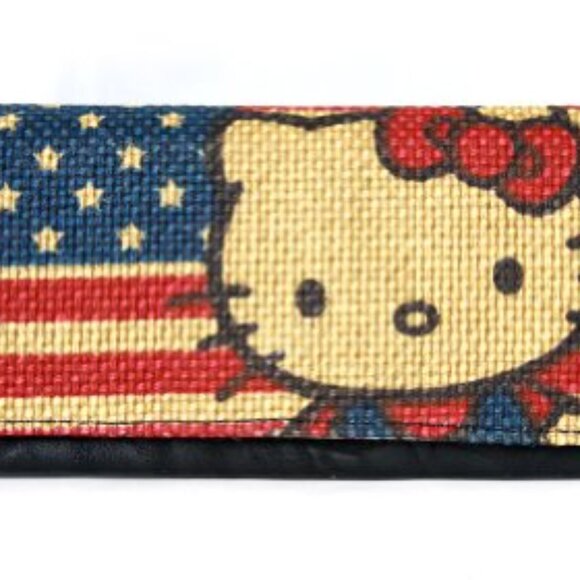 Hello Kitty Long Wallet USA Flag - Picture 2 of 5